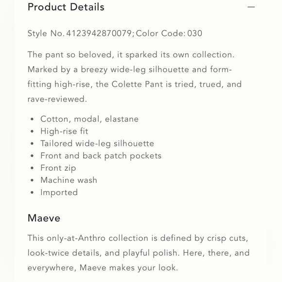 Maeve The Colette Full Length Corduroy 29T Olive - Picture 8 of 10